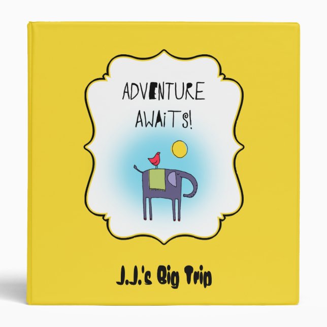 Adventure Awaits Whimsical Travel Binder (Front)