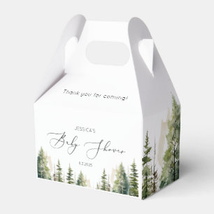 Adventure awaits wild forest baby shower favor box