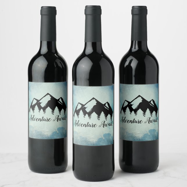 Adventure Awaits Wine Label (Bottles)