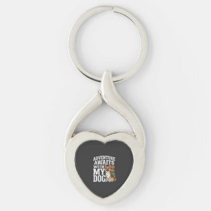Adventure Awaits With My Dog Hiking Keychain