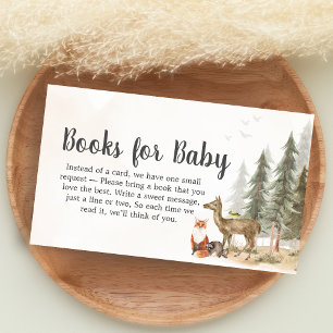 Adventure Awaits Woodland Shower Books for Baby Enclosure Card
