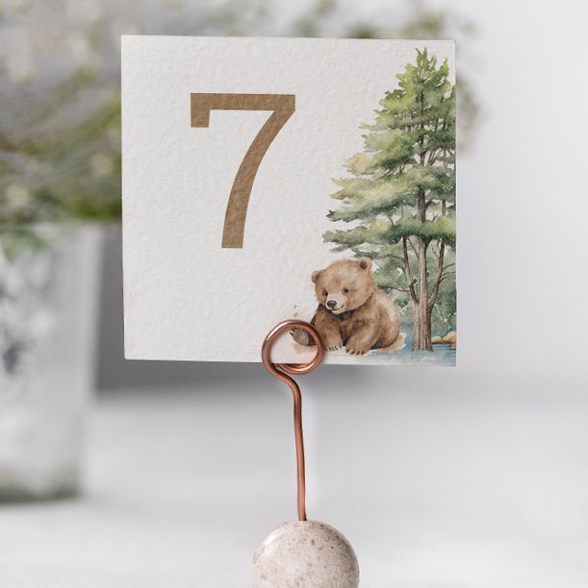 Adventure Awaits Woodland Teddy Bear Table Numbers (Creator Uploaded)