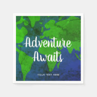 Adventure Awaits world map planet earth wedding