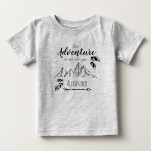 Adventure awaits you customizable name baby T-Shirt