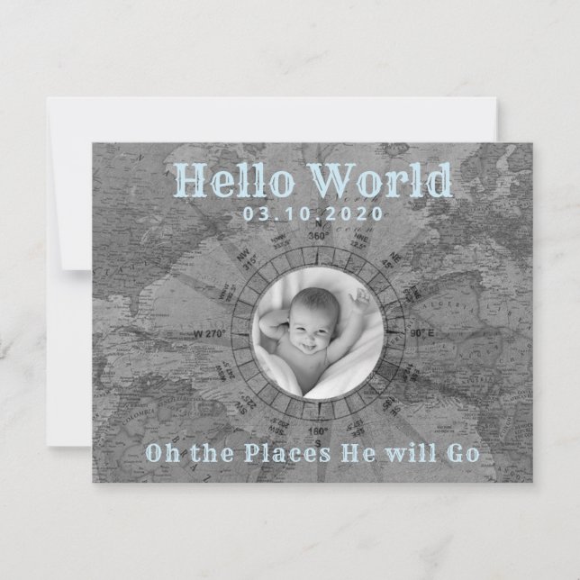 Adventure Baby Photo Announcement (Front)