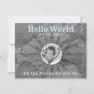 Adventure Baby Photo Announcement