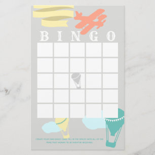 Adventure Baby Shower Bingo Stationery