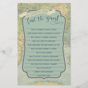 Adventure Baby Shower Game Find the Guest