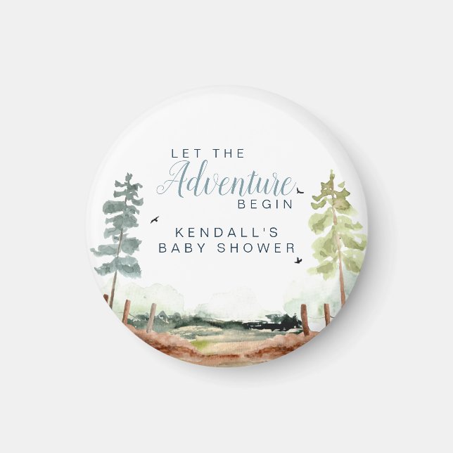 Adventure Baby Shower Magnet (Front)