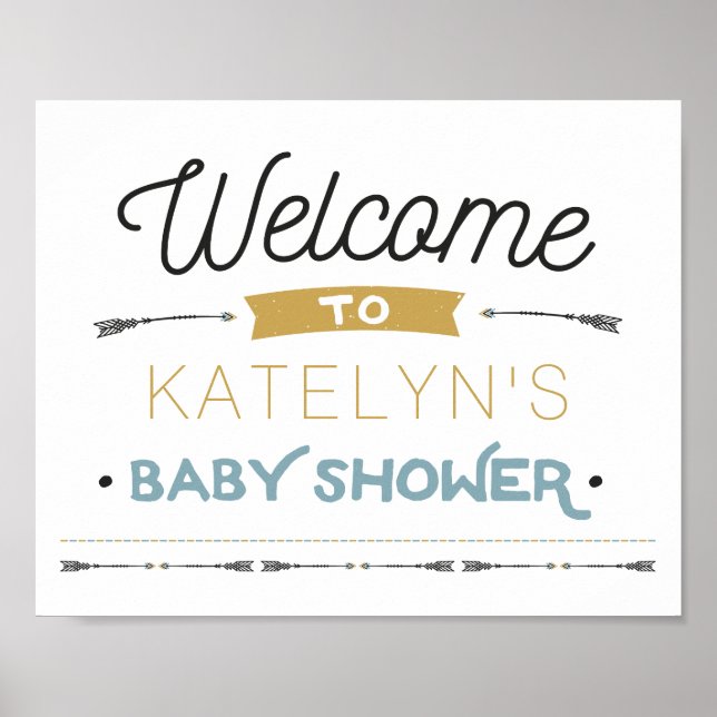 Adventure Baby Shower Welcome Sign (Front)