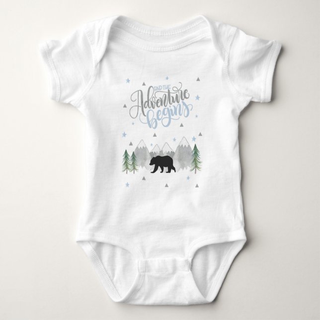 Adventure Bear Boy Bodysuit (Front)