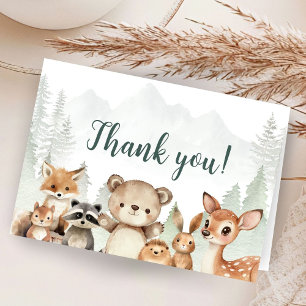 Adventure Begin Baby Shower Boy Folded Thank You Card