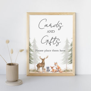Adventure Begin Baby Shower Cards and Gifts Sign