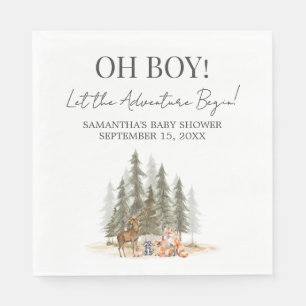 Adventure Begin Baby Shower Napkin