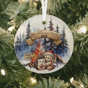 Adventure Begin Couple Christmas Newlywed Ornament