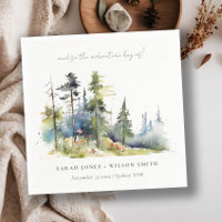 Adventure Begin Pine Forest Landscape Wedding