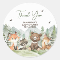 Adventure Begin Woodland Animals Baby Shower
