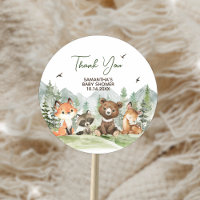 Adventure Begin Woodland Animals Baby Shower