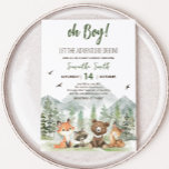 Adventure Begin Woodland Animals Baby Shower Invitation<br><div class="desc">Welcome your little one with our heartwarming Adventure Awaits Baby Shower Invitation Printable. Personalize to share the joy with your loved ones!

BS496</div>