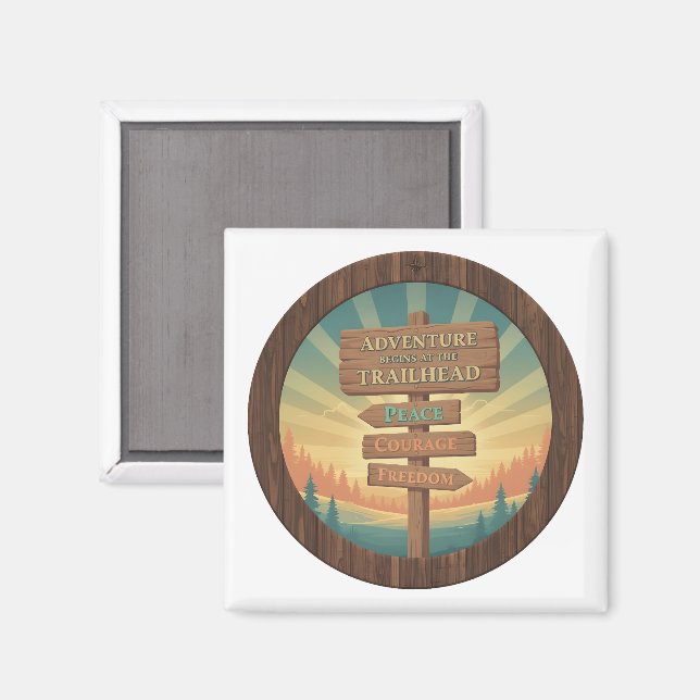 Adventure Begins at the Trailhead Magnet (Front/Back)