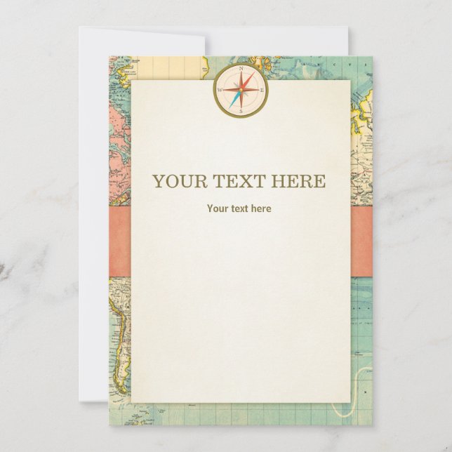 Adventure begins Baby shower card Table sign (Front)