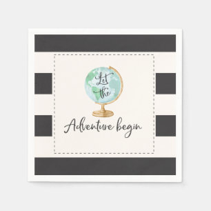 Adventure Begins Baby Shower Party Napkin