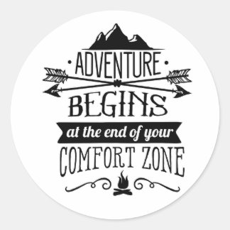 Adventure Begins  Classic Round Sticker