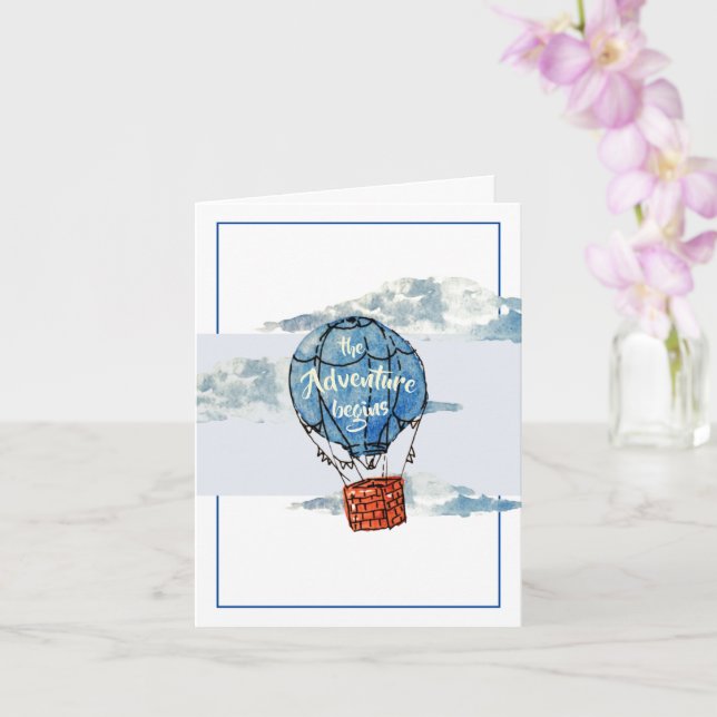 Adventure Begins Congratulations Greeting Card (Orchid)