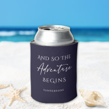 Adventure Begins Dark Blue Personalized