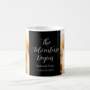 Adventure Begins Graduation Personalized Coffee Mug