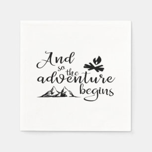 Adventure Begins Paper Napkin