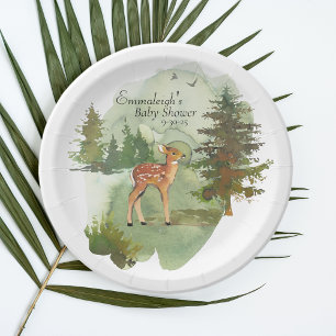Adventure Begins Rustic Deer Paper Plate