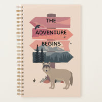 Adventure Begins Travel Sign Post Wilderness
