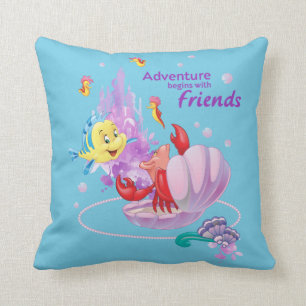 Adventure Begins With Friends Throw Pillow
