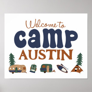 Adventure Birthday Custom Camp Sign
