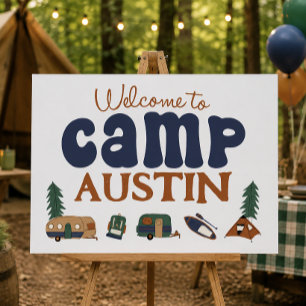 Adventure Birthday Custom Camp Sign