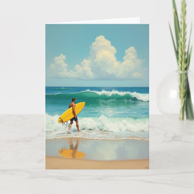 Adventure Birthday Ocean Rider Card (Front)