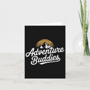 Adventure Buddies Mountain Hiker Hiking Funny Coup Card