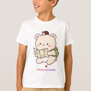 Adventure Buddy Cute Bear Kawaii Travel Explorer  T-Shirt