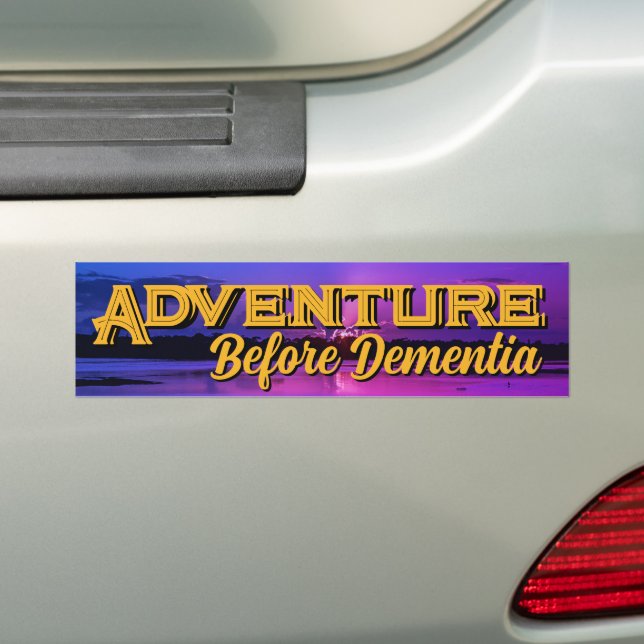 "Adventure" Bumper Sticker (On Car)