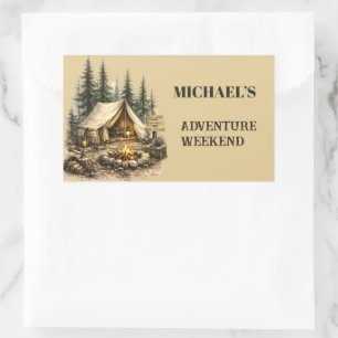 Adventure Cabin Trip Bachelor Party Rustic Camping Sticker