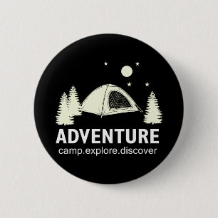 Adventure Camp Explore and Discover 2 Inch Round Button