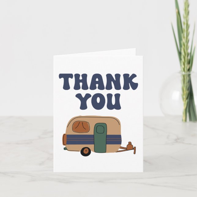 Adventure Camper Carte de remerciements (Devant)