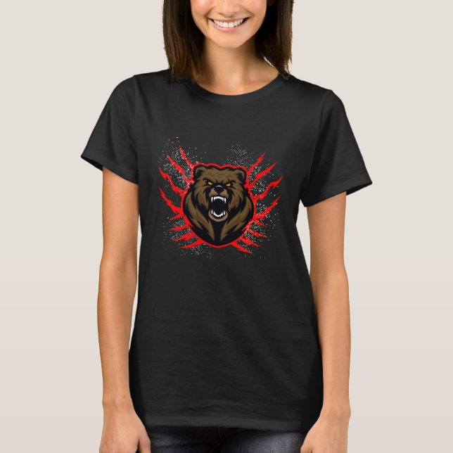 Adventure Camping Bear Warrior Featuring the Murde T-Shirt (Front)