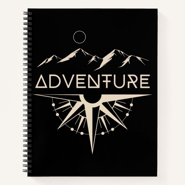 Adventure Compass Mountains Notebook (Front)