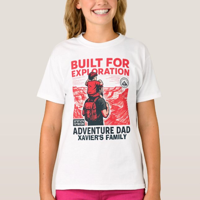Adventure Dad – BUILT FOR EXPLORATION T-Shirt (Front)
