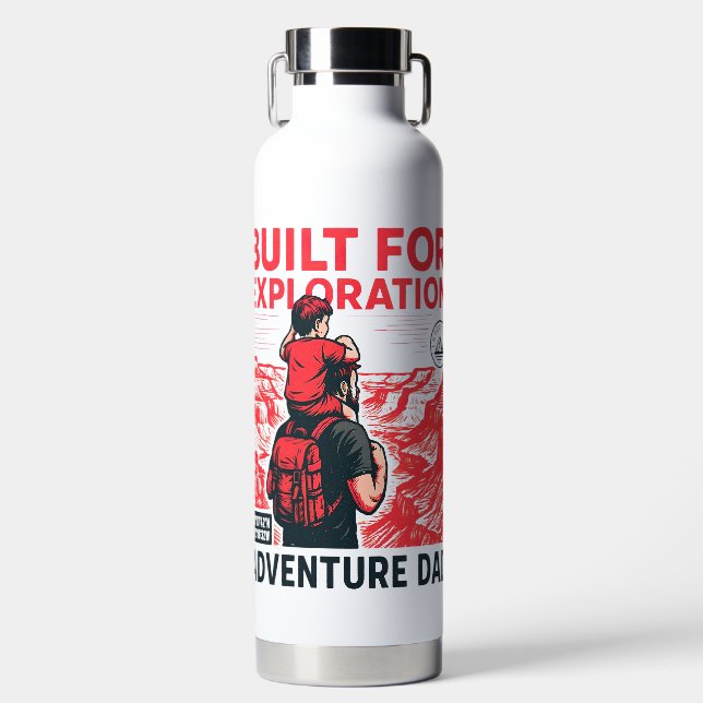 Adventure Dad – BUILT FOR EXPLORATION Water Bottle (Front)