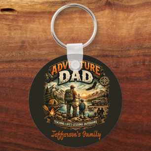 Adventure Dad Shirt – Vintage Outdoor Camping  Keychain
