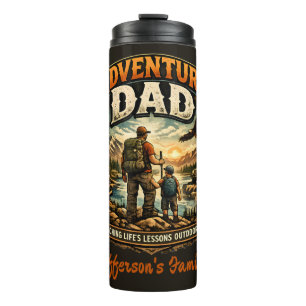 Adventure Dad Shirt – Vintage Outdoor Camping  Thermal Tumbler