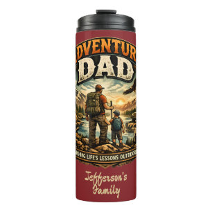 Adventure Dad Shirt – Vintage Outdoor Camping  Thermal Tumbler